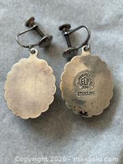 MaxSold Auction: Vintage Hand Crafted Sterling Silver Screw-Back Turquoise Earrings.  - Oakville (Ontario, Canada) PARTNER MANAGED Estate Sale Online Auction - Lakeshore Road West