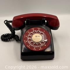 MaxSold Auction: Vintage Northern Electric Rotary Telephone: Black and Red - Oakville (Ontario, Canada) PARTNER MANAGED Estate Sale Online Auction - Lakeshore Road West