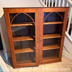 MaxSold Auction:  Wooden Cabinet or Glass Front Bookcase with Three Shelves   - Oakville (Ontario, Canada) PARTNER MANAGED Estate Sale Online Auction - Lakeshore Road West