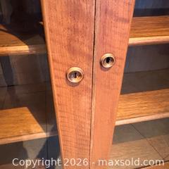 MaxSold Auction:  Wooden Cabinet or Glass Front Bookcase with Three Shelves   - Oakville (Ontario, Canada) PARTNER MANAGED Estate Sale Online Auction - Lakeshore Road West