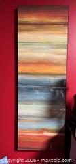 MaxSold Auction: Framed Vertical Abstract Stretched Canvas — Color Band Landscape - Mississauga (Ontario, Canada) SELLER MANAGED Downsizing Online Auction -  Glen Erin Drive