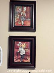 MaxSold Auction: Set of 2 Framed 11 x 14 Chef Kitchen Art Prints, Dark Brown - Mississauga (Ontario, Canada) SELLER MANAGED Downsizing Online Auction -  Glen Erin Drive