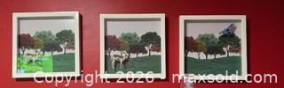 MaxSold Auction: Set of 3 Framed Nature Wall Art — Deer & Tree Landscape - Mississauga (Ontario, Canada) SELLER MANAGED Downsizing Online Auction -  Glen Erin Drive