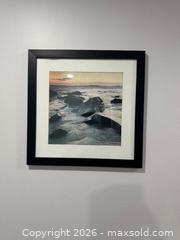 MaxSold Auction: Two Framed Seascape Print in Black Vertical Frame - Mississauga (Ontario, Canada) SELLER MANAGED Downsizing Online Auction -  Glen Erin Drive