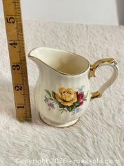 MaxSold Auction: Vintage 1940’s/50’s Sadler Porcelain Creamer Sugar Pink Yellow Roses Design  - Toronto (Ontario, Canada) SELLER MANAGED Reseller Online Auction - Bayview Avenue