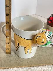 MaxSold Auction: Vintage 3D Cat Mug & Bohemian Hand Painted Ceramic Lying Cat Candy Holder  - Toronto (Ontario, Canada) SELLER MANAGED Reseller Online Auction - Bayview Avenue