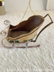 MaxSold Auction: Vintage Christmas Ornament Tin Sleigh  - Toronto (Ontario, Canada) SELLER MANAGED Reseller Online Auction - Bayview Avenue
