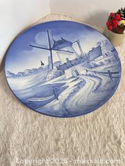 MaxSold Auction: Vintage German 3D Large Flow Blue Windmill Country Scene Stamped 12” - Toronto (Ontario, Canada) SELLER MANAGED Reseller Online Auction - Bayview Avenue