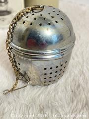 MaxSold Auction: Vintage Giant Size Tea Ball Loose Leaf Strainer Kitchen Decor Accent - Toronto (Ontario, Canada) SELLER MANAGED Reseller Online Auction - Bayview Avenue