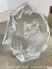 MaxSold Auction: Vintage Heavy Glass Etched Wolf & Elephant Book Ends - Toronto (Ontario, Canada) SELLER MANAGED Reseller Online Auction - Bayview Avenue