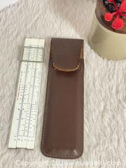 MaxSold Auction: Vintage Hughes Owens Hemmi Bamboo Slide Rule~With Leather Case No. 1762 - Toronto (Ontario, Canada) SELLER MANAGED Reseller Online Auction - Bayview Avenue
