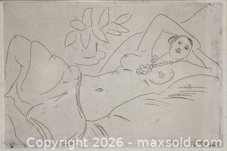 MaxSold Auction: ORIGINAL HENRI MATISSE ETCHING " ODALISQUE COUCHÉE " - Toronto (Ontario, Canada) PARTNER MANAGED Estate Sale Online Auction - Colin Avenue