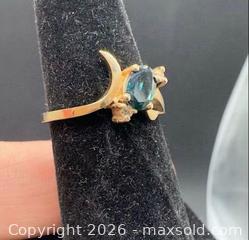 MaxSold Auction: 10k yellow gold sapphire & diamond ring with appraisal  - Markham (Ontario, Canada) SELLER MANAGED Downsizing Online Auction - Loring Cres.