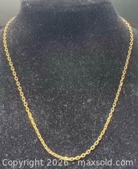 MaxSold Auction: 14k gold plated sterling silver necklace 16” long  - Markham (Ontario, Canada) SELLER MANAGED Downsizing Online Auction - Loring Crescent