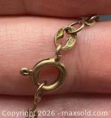 MaxSold Auction: 14k gold plated sterling silver necklace 16” long   - Markham (Ontario, Canada) SELLER MANAGED Downsizing Online Auction - Loring Crescent