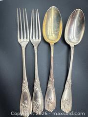 MaxSold Auction: 4 Pcs Christofle Art Nouveau Dinner Spoons & Forks - Markham (Ontario, Canada) SELLER MANAGED Downsizing Online Auction - Loring Crescent