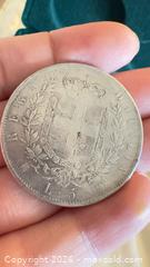 MaxSold Auction: 5 lire King Vittorio Emanuele II. Silver coin - Markham (Ontario, Canada) SELLER MANAGED Downsizing Online Auction - Loring Crescent