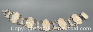 MaxSold Auction: Israeli sterling silver .835 grade panel bracelet with turquoise  - Markham (Ontario, Canada) SELLER MANAGED Downsizing Online Auction - Loring Crescent