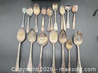 MaxSold Auction: Mixed antique silverware spoons  - Markham (Ontario, Canada) SELLER MANAGED Downsizing Online Auction - Loring Crescent