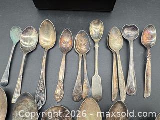 MaxSold Auction: Mixed antique silverware spoons  - Markham (Ontario, Canada) SELLER MANAGED Downsizing Online Auction - Loring Crescent
