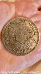 MaxSold Auction: Republica de Chile Un Peso silver coin 1881  - Markham (Ontario, Canada) SELLER MANAGED Downsizing Online Auction - Loring Crescent