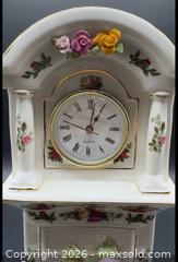 MaxSold Auction: Royal Albert old country roses ceramic standing clock  - Markham (Ontario, Canada) SELLER MANAGED Downsizing Online Auction - Loring Crescent