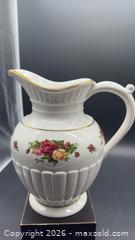 MaxSold Auction: Royal Albert old country roses fluted pitcher 10” high - Markham (Ontario, Canada) SELLER MANAGED Downsizing Online Auction - Loring Crescent