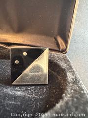 MaxSold Auction: Sterling silver cuff link in velvet box  - Markham (Ontario, Canada) SELLER MANAGED Downsizing Online Auction - Loring Crescent