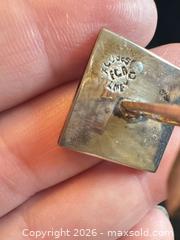 MaxSold Auction: Sterling silver cuff link in velvet box  - Markham (Ontario, Canada) SELLER MANAGED Downsizing Online Auction - Loring Crescent