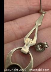 MaxSold Auction: Sterling silver onyx marcasite dangle earrings  - Markham (Ontario, Canada) SELLER MANAGED Downsizing Online Auction - Loring Crescent