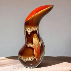 MaxSold Auction: RARE Vintage MCM Drip Glaze Ceramic Biomorphic Pottery Vase Maurice Chalvignac - Ottawa (Ontario, Canada) SELLER MANAGED Downsizing Online Auction - Borland Drive