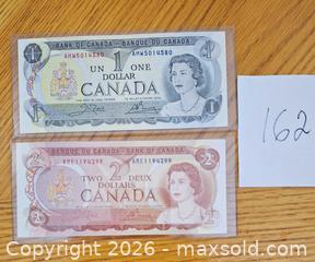 MaxSold Auction: 73/74 One & Two Dollar Bills - View Royal (British Columbia, Canada) SELLER MANAGED Downsizing Online Auction - Pheasant Lane
