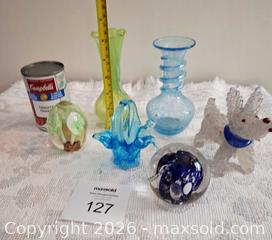 MaxSold Auction: Blue & Green Glass Lot - View Royal (British Columbia, Canada) SELLER MANAGED Downsizing Online Auction - Pheasant Lane