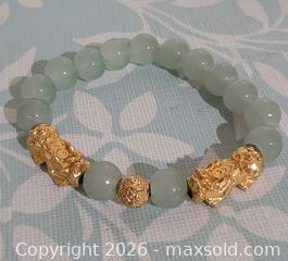 MaxSold Auction: Green Jade Pixiu Bracelet - View Royal (British Columbia, Canada) SELLER MANAGED Downsizing Online Auction - Pheasant Lane