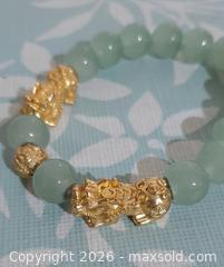 MaxSold Auction: Green Jade Pixiu Bracelet - View Royal (British Columbia, Canada) SELLER MANAGED Downsizing Online Auction - Pheasant Lane