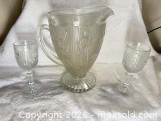 MaxSold Auction: depression glass iris & herringbone set 7 pc - Trenton (New Jersey, USA) SELLER MANAGED Moving Online Auction - Harrison Avenue