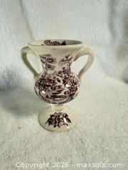 MaxSold Auction: royal staffordshire tonquin plum by clarice cliff. small handled bud urn pretty!! - Trenton (New Jersey, USA) SELLER MANAGED Moving Online Auction - Harrison Avenue