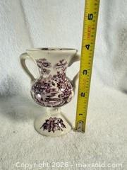 MaxSold Auction: royal staffordshire tonquin plum by clarice cliff. small handled bud urn pretty!! - Trenton (New Jersey, USA) SELLER MANAGED Moving Online Auction - Harrison Avenue