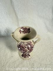 MaxSold Auction: royal staffordshire tonquin plum by clarice cliff. small handled bud urn pretty!! - Trenton (New Jersey, USA) SELLER MANAGED Moving Online Auction - Harrison Avenue