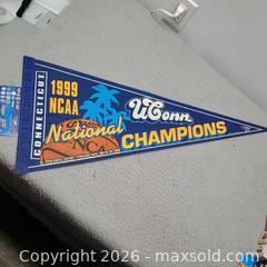 MaxSold Auction: 1999 NCAA basketball  national Champions UCONN pennant  - Waterford (New Jersey, USA) SELLER MANAGED Downsizing Online Auction - Chew Road