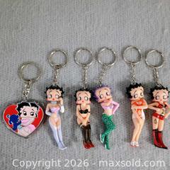 MaxSold Auction: Betty boop key chains lot (6) - Waterford (New Jersey, USA) SELLER MANAGED Downsizing Online Auction - Chew Road