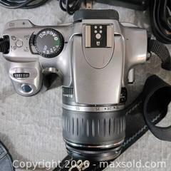MaxSold Auction: Canon EOS REBEL camera and len and bag - Waterford (New Jersey, USA) SELLER MANAGED Downsizing Online Auction - Chew Road