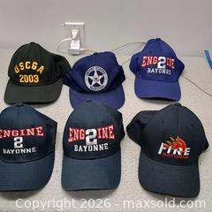 MaxSold Auction: Misc fire/US baseball hat lot (6) - Waterford (New Jersey, USA) SELLER MANAGED Downsizing Online Auction - Chew Road