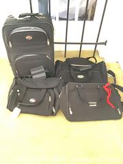 MaxSold Auction: Black 4-Piece Fabric Luggage Set (Rolling Suitcase + 3 Bags) - Toronto (Ontario, Canada) PARTNER MANAGED Downsizing Online Auction - Dawlish Avenue