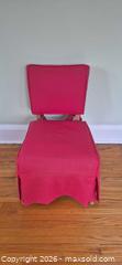 MaxSold Auction: Deep Pink Slipper Chair with Attached Ottoman-Style Seat - Toronto (Ontario, Canada) PARTNER MANAGED Downsizing Online Auction - Dawlish Avenue