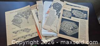 MaxSold Auction: Vintage German Knitting, Crochet & Needlework Pattern Sheets (Lot) Textile Art - Toronto (Ontario, Canada) PARTNER MANAGED Downsizing Online Auction - Dawlish Avenue