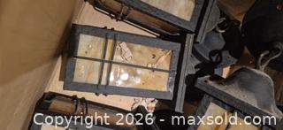 MaxSold Auction: Vintage Lanterns, Set of 4 Dark Metal Sconces - Toronto (Ontario, Canada) PARTNER MANAGED Downsizing Online Auction - Dawlish Avenue