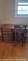 MaxSold Auction: Wood Veneer Desk with Chair and 4-Drawer Left Pedestal - Toronto (Ontario, Canada) PARTNER MANAGED Downsizing Online Auction - Dawlish Avenue