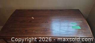 MaxSold Auction: Wood Veneer Desk with Chair and 4-Drawer Left Pedestal - Toronto (Ontario, Canada) PARTNER MANAGED Downsizing Online Auction - Dawlish Avenue