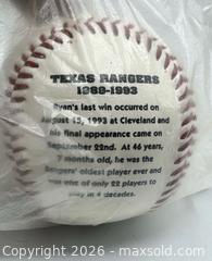 MaxSold Auction: NOLAN RYAN Farewell to a Legend Limited Edition Baseball Texas Rangers - St. Catharines (Ontario, Canada) SELLER MANAGED Reseller Online Auction - Drury Crescent